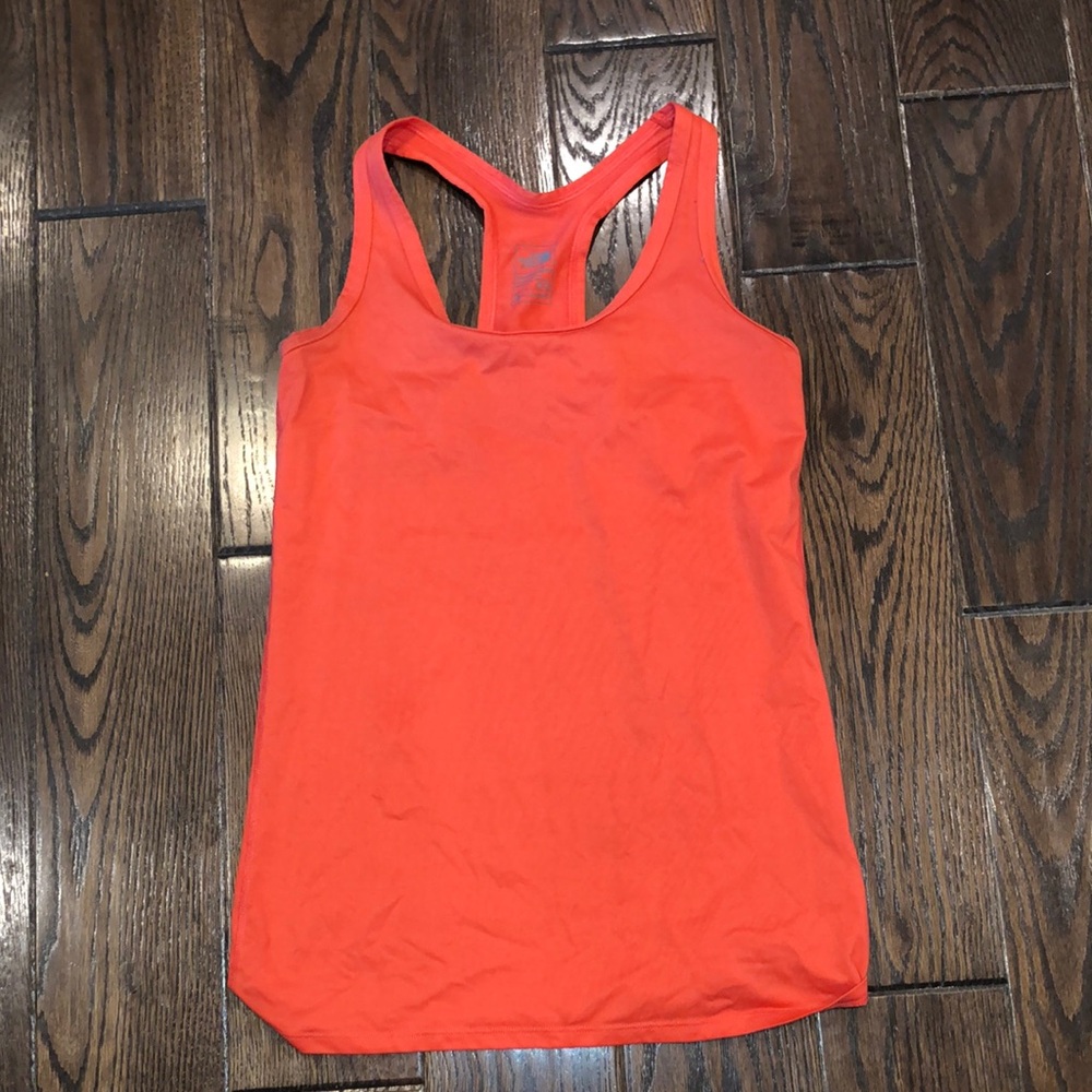 The north face orange athletic tank size medium